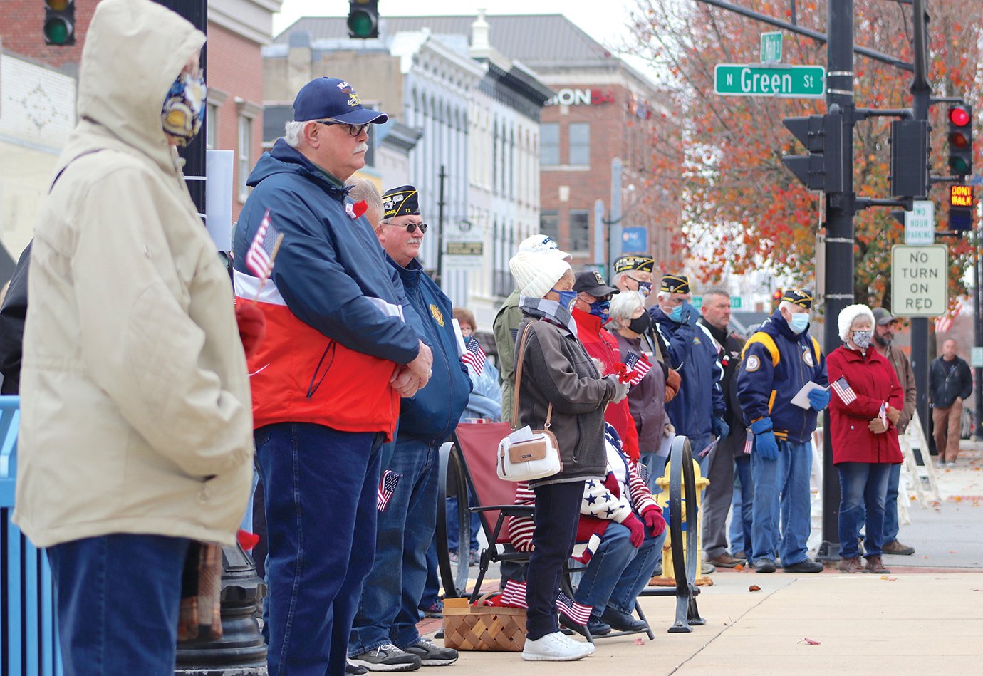 Dozens braved the cold, windy weather Wednesday to show appreciation for U.S. military veterans during the city's annual Veterans Day ceremony.